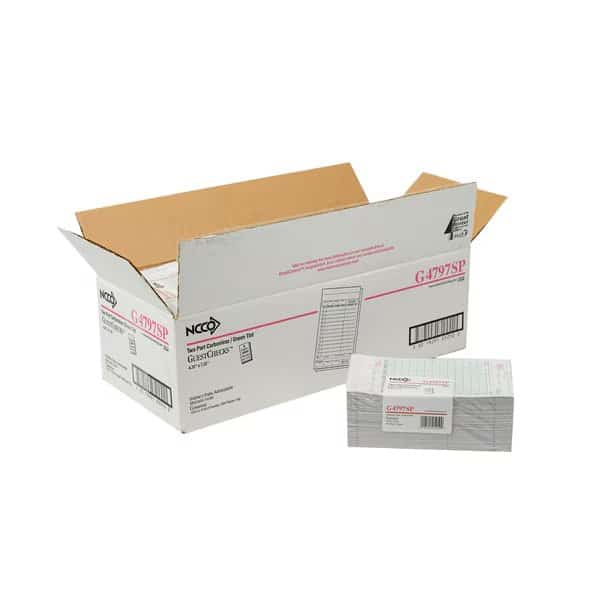 4.25"x7.25" 2 Part Green Tint Carbonless Loose 500, PK40, National Checking, Mfr#: G4797SP