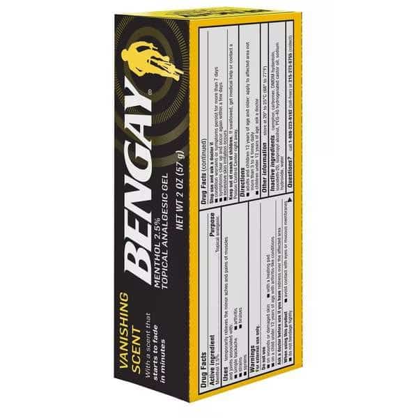 Vanishing Scent Gel 2 oz., PK36, Bengay, Mfr#: 5108197