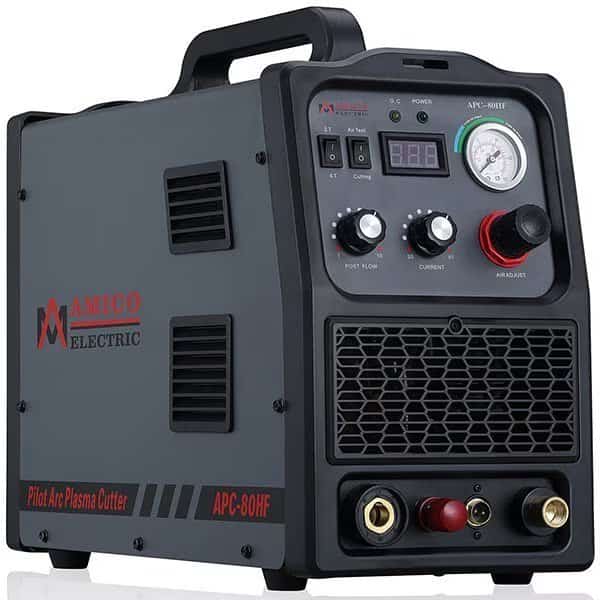 80-Amp Non-touch Pilot Arc Plasma Cutter, 1.2 inch Clean Cut, 80% Duty Cycle, 200-250V.