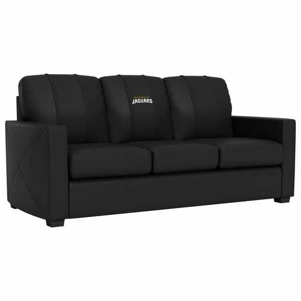 Silver Sofa with Jacksonville Jaguars Secondary Logo