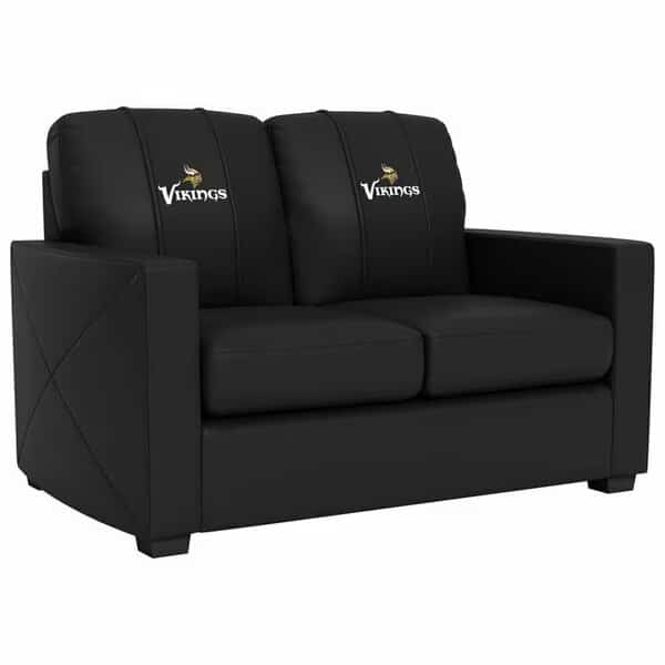 Silver Loveseat with Minnesota Vikings Secondary Logo