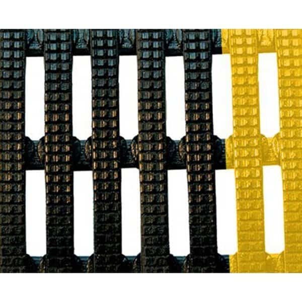 2' X 33' Black W/Yellow Border Runner Mat Runner Mat