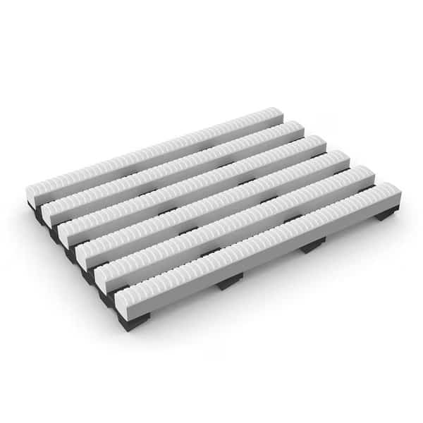 Anti-Slip, Barefoot Self Draining Matting 3'x33' White