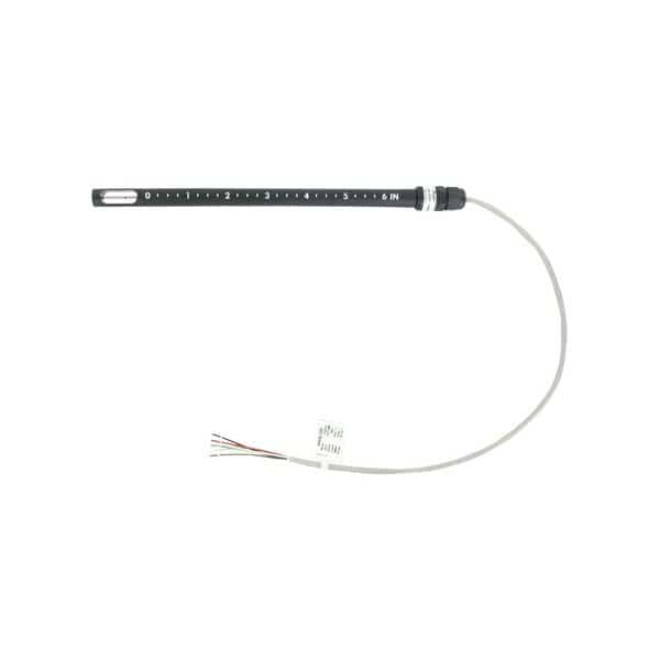 Air velocity transmitter, 3% Accuracy, 4000 FPM, 6" probe, 20" pre-wired cable, analog output