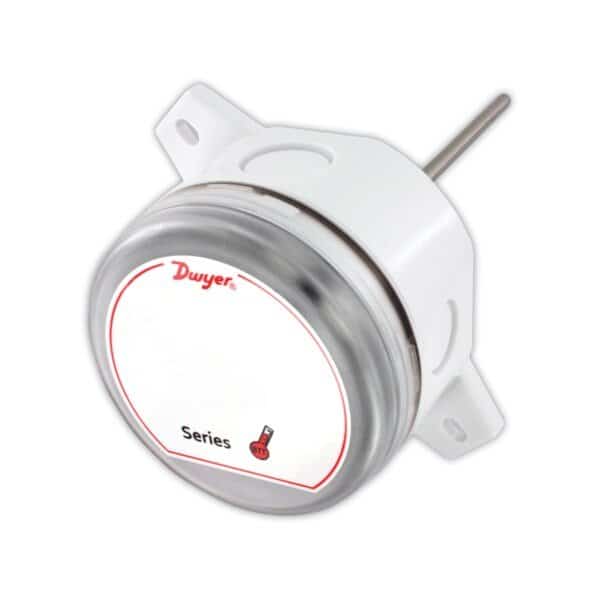 Duct Mount Temperature Transmitter with 0 to 10 V output, 18" probe