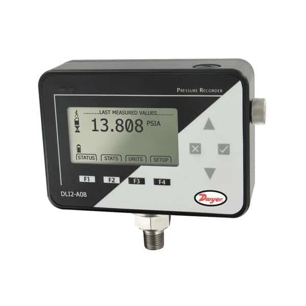 LCD pressure data logger, range 0-300 psig