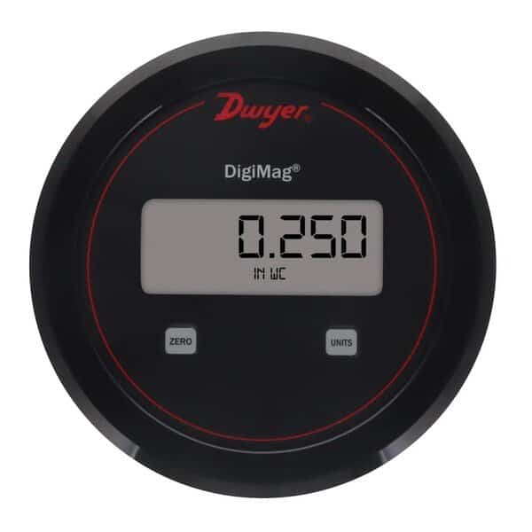 Differential digital pressure transmitter, range 0-5.0" w.c.