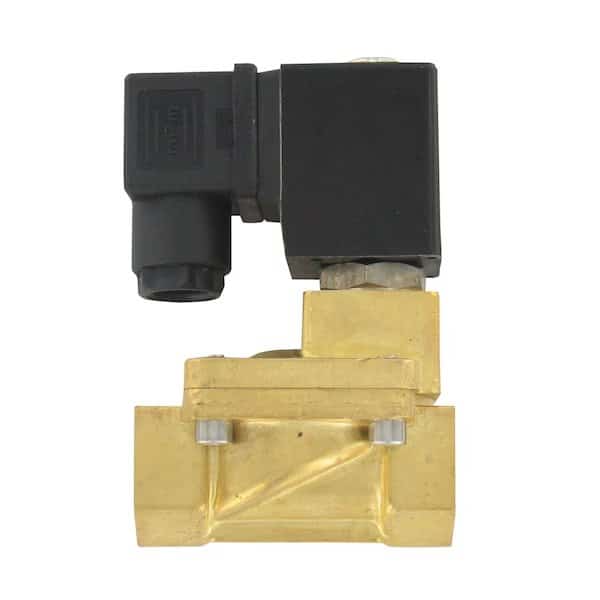 2-way brass solenoid valve, 1/2", 7.25-188.5 psi, nbr seal, 24 VAC