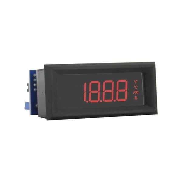 LCD digital panel meter, voltage powered 12VDC/24VDC, amber segments.