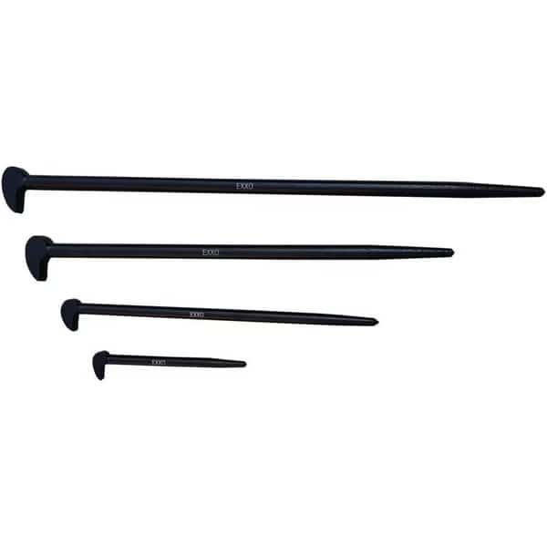 4PC ROLLING HEAD PRY BAR SET 6, 12, 16, 20