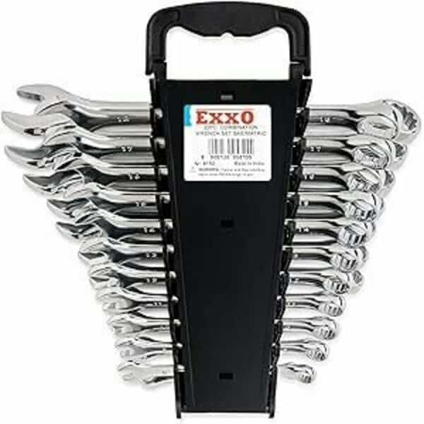 22 Piece Combination Wrench Set, 8-18mm, Chrome Vanadium Steel