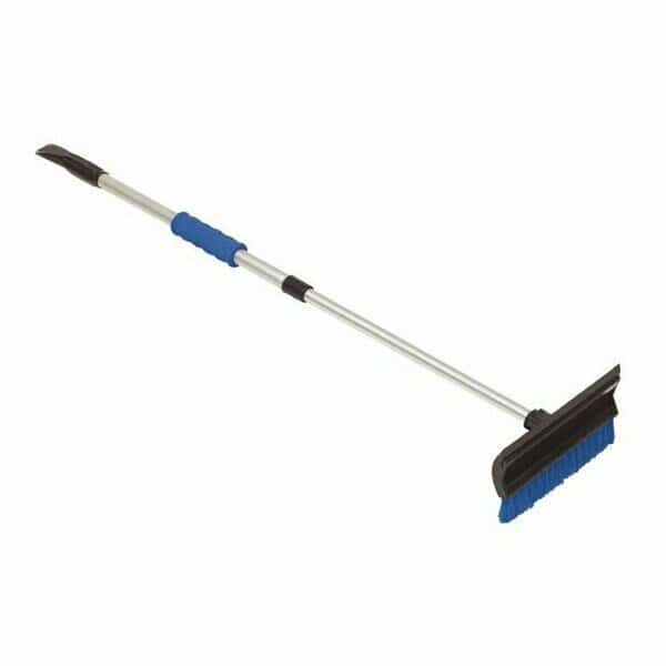 48in Deluxe Telescoping Snowbroom and Ice Scraper, Car Snowbrush with Comfort Grip