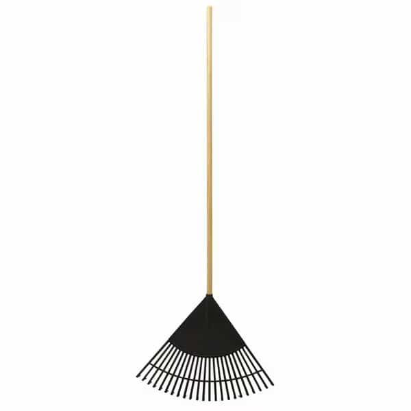 Leaf Rake, 22.5in Resin Head, 48in Hardwood Handle