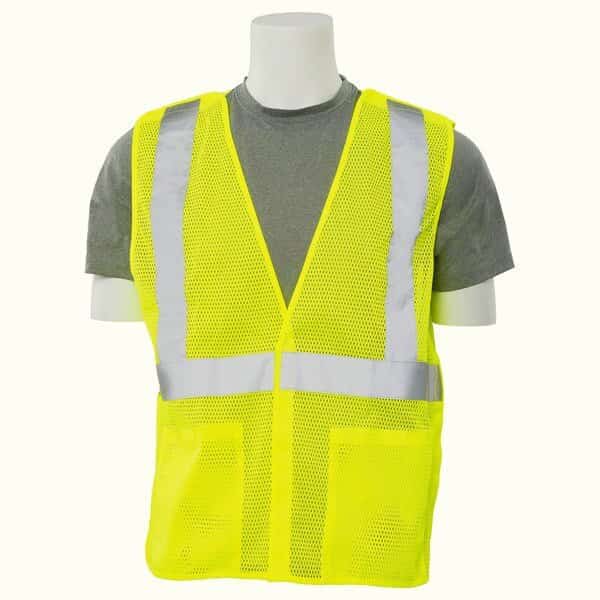 Safety Vest, Break Away, Mesh, Class 2, S320, Hi-Viz Lime, LG