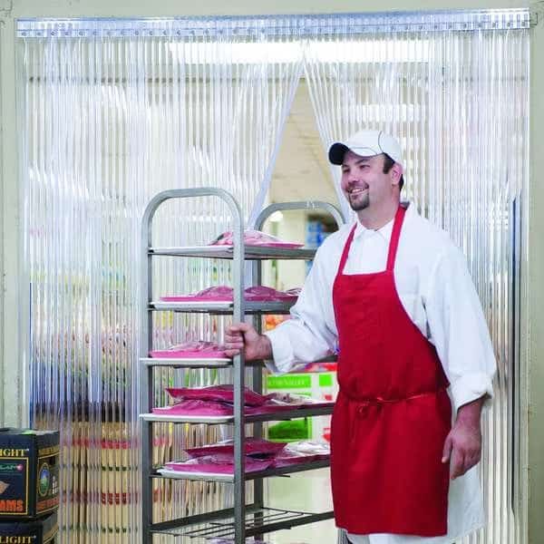 Clear-Flex II Low-Temp Reinforced Strip Door Kit 3.3' x 7', 8" x .080, Aleco, Mfr#: 440045