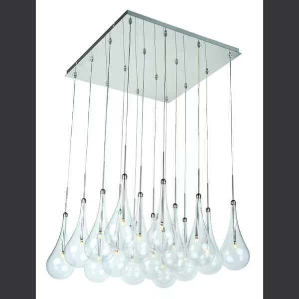 Larmes LED 16-Light 23" Wide Polished Chrome Pendant Light