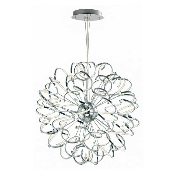 Chaos 42-Light 39.5" Wide Polished Chrome Pendant Light