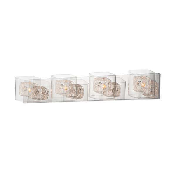 Gem 4-Light 31" Wide Polished Chrome Vanity Light
