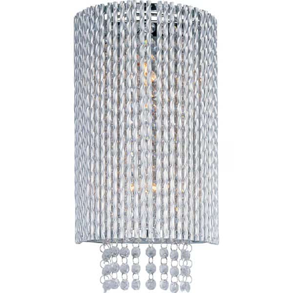 Spiral 2-Light 7.5" Wide Polished Chrome Wall Sconce