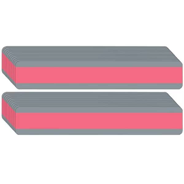 Double Wide Sentence Strip Reading Guide, 1.25 x 7.25, Rose, PK24