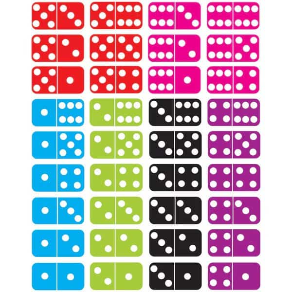 Die-cut Magnetic Dominoes, PK72