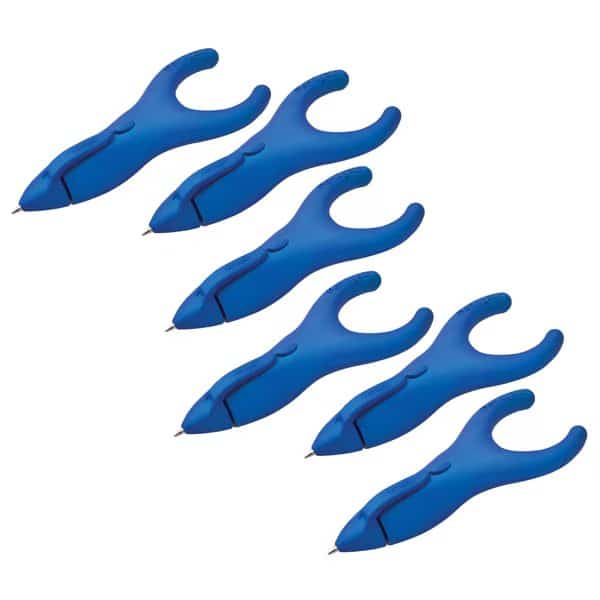 Ergo-Sof Retractable Ballpoint Pen, Blue, Black Ink, PK6