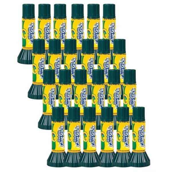 Glue Stick, .88 oz, Washable, Blue, PK24, Crayola, Mfr#: BIN1135