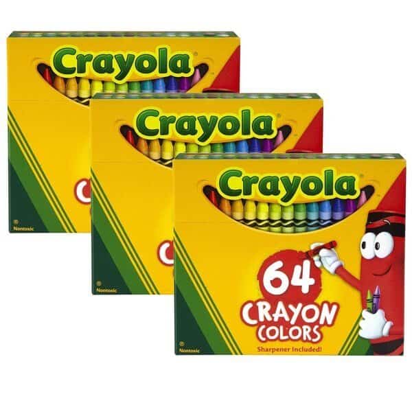 Crayons, Regular Size, PK192, Color: Assorted