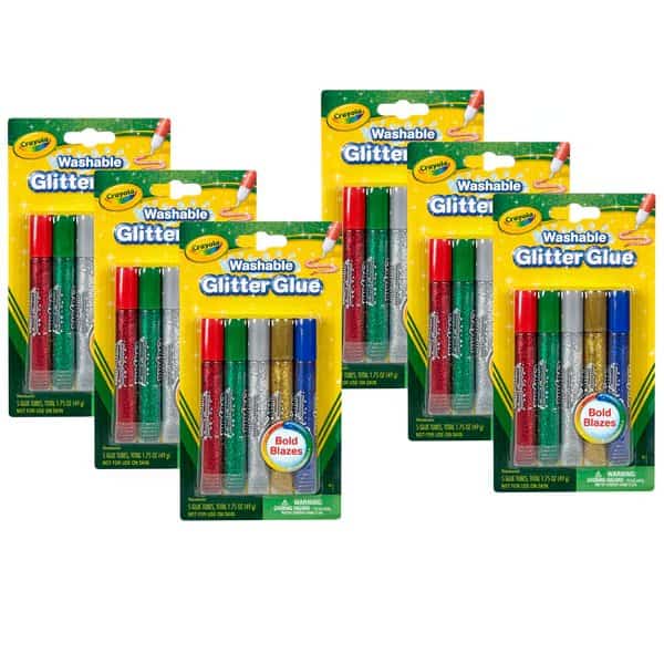 Washable Glitter Glue, Bold, PK30, Crayola, Mfr#: BIN693522