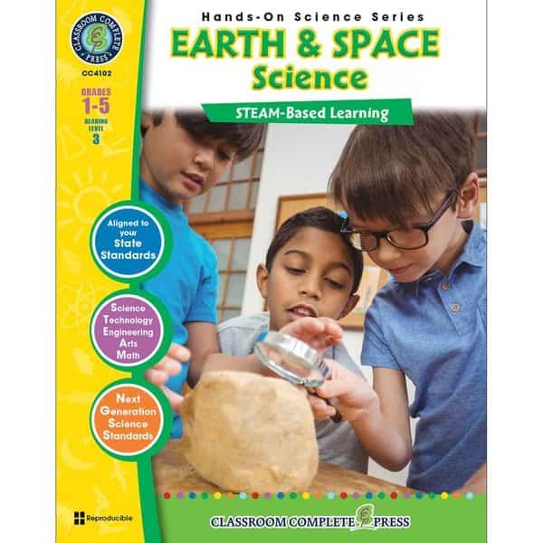 Hands-On STEAM - Earth + Space Science Resource Book, Grade 1-5, Classroom Complete Press, Mfr#: 4102