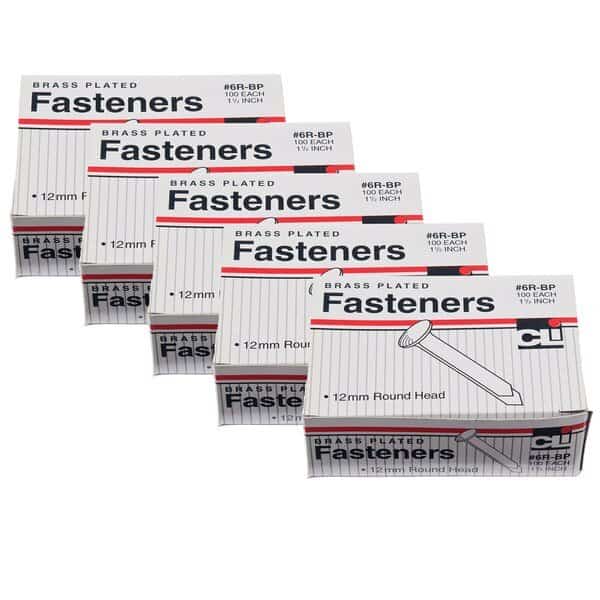 Brass Paper Fasteners, 1.5in, PK500