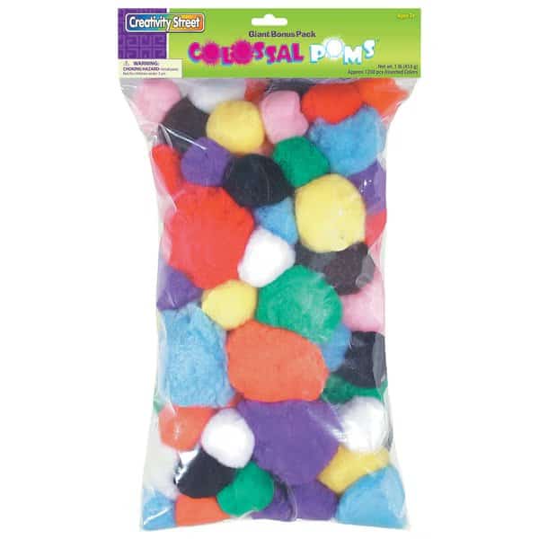 Colossal Poms, Assorted Sizes, 1 lb.