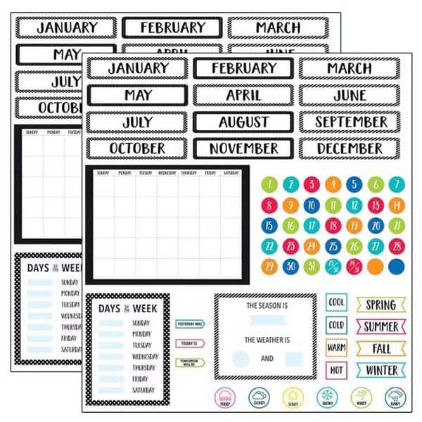 Core Decor Calendar Bulletin Board Set, PK2, Creative Teaching Press, Mfr#: 10168