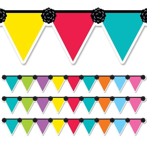 Pennant Party EZ Border, Classroom Border Trim, PK72