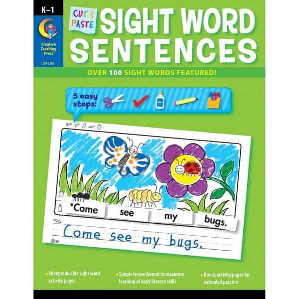 Cut And Paste Sight Word Sentences