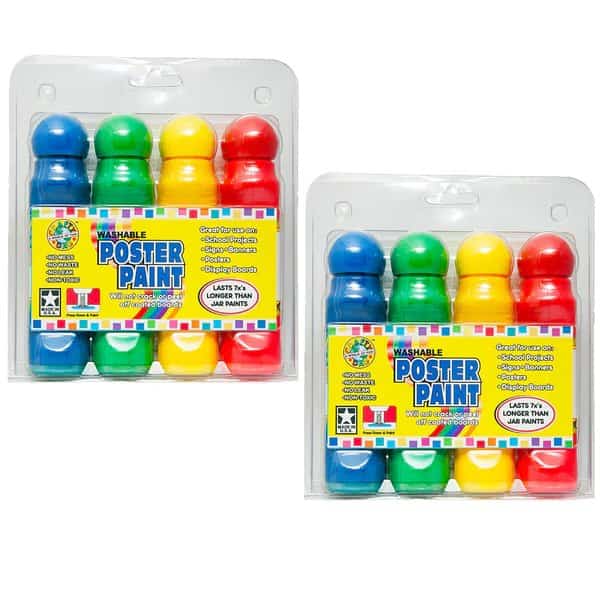 Washable Poster Paint Markers, Assorted Colors, PK8