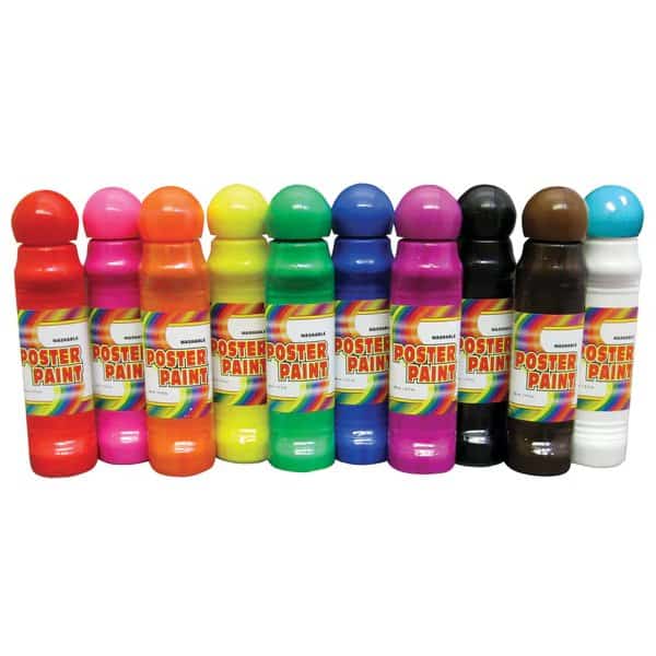 Poster Paint, Assorted Colors, 48 ml, PK10