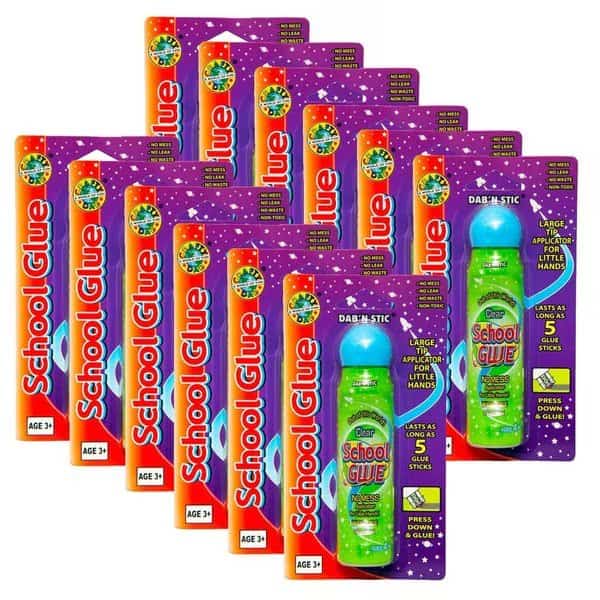 School Glue, Clear, 1.7 oz, PK12