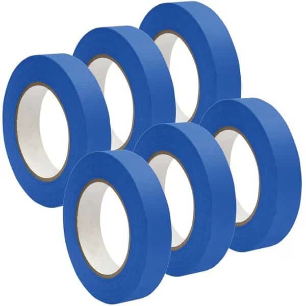 Premium Grade Masking Tape, 1in x 55 yds, Blue, PK6