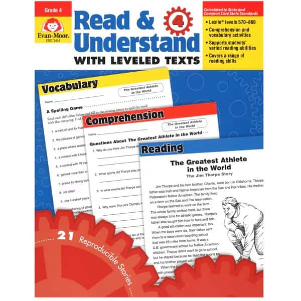 Read + Understand with Leveled Texts Book, Teachers Edition, Grade 4