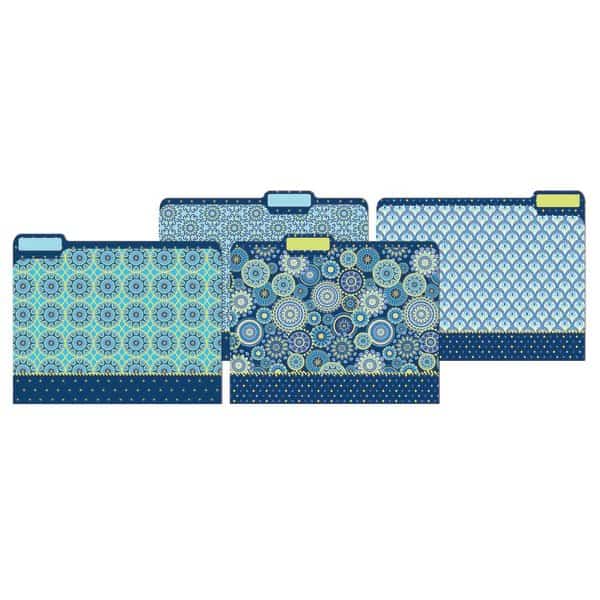 Blue Harmony File Folders, PK24