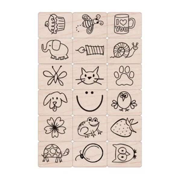 Ink n Stamp Fun Stuff Stamps, 18 Pieces