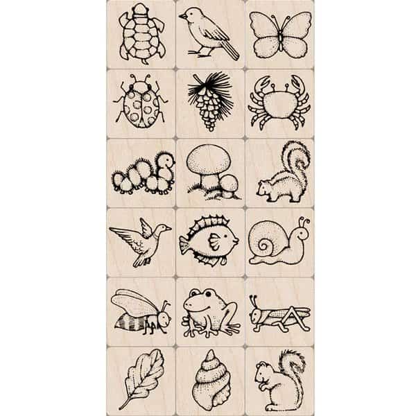 Ink n Stamp Nature Stamps, 18 Pieces