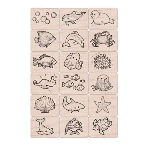 Ink n Stamp Sea Life Stamps, 18 Pieces