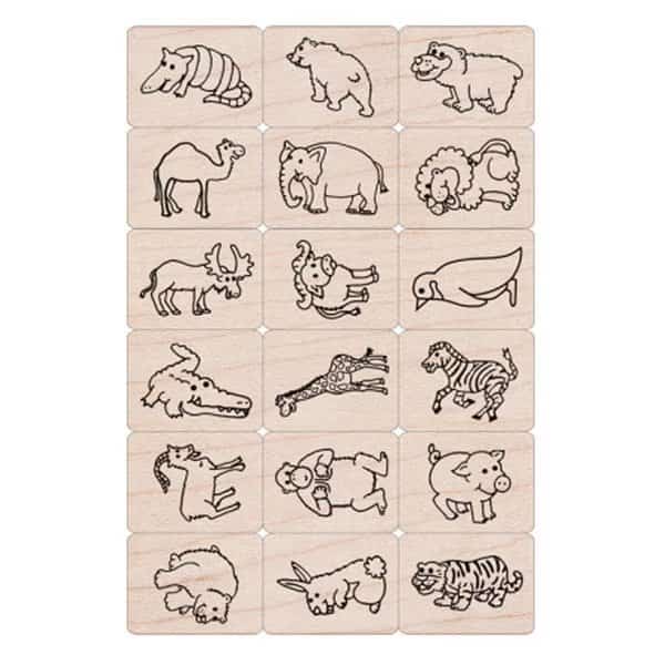 Ink n Stamp Fun Animals Stamps, 18 Pieces