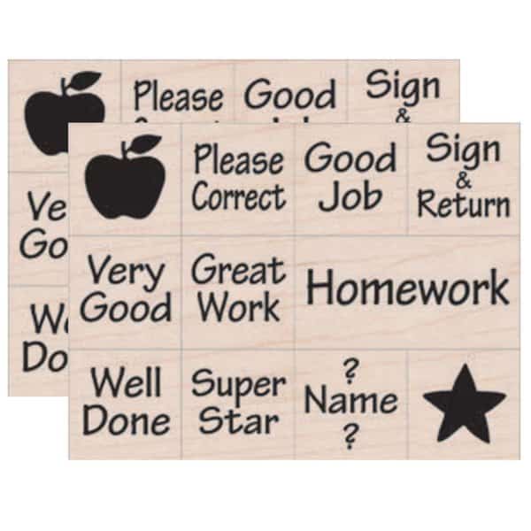 Nearly Tiny Messages From Your Teacher Stamps, 11 Pieces, PK2
