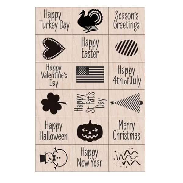 Ink n Stamp A Year of Holidays Stamps, 18 Pieces