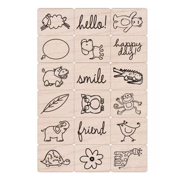 Ink n Stamp Happy Animals Stamps, 18 Pieces