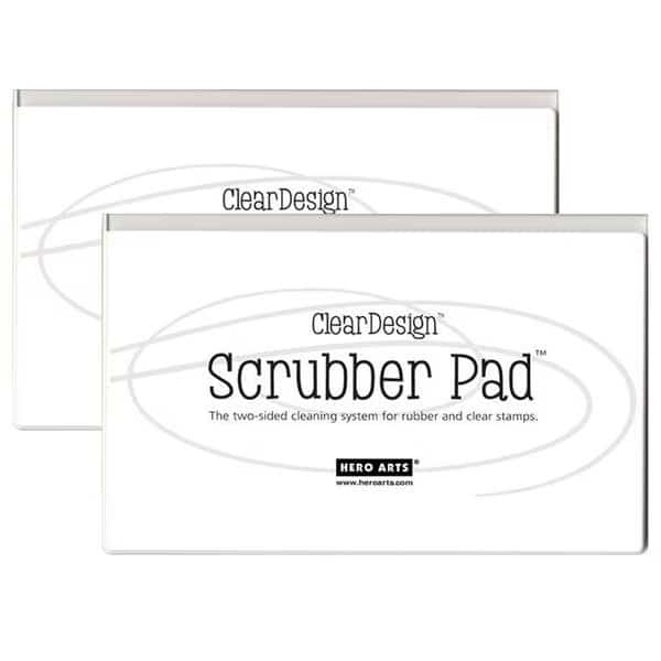 Clear Design Scrubber Pad, PK2