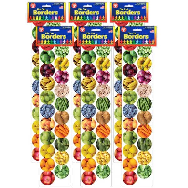 Fruits And Veggies Border, 36 Feet/Pack, PK6